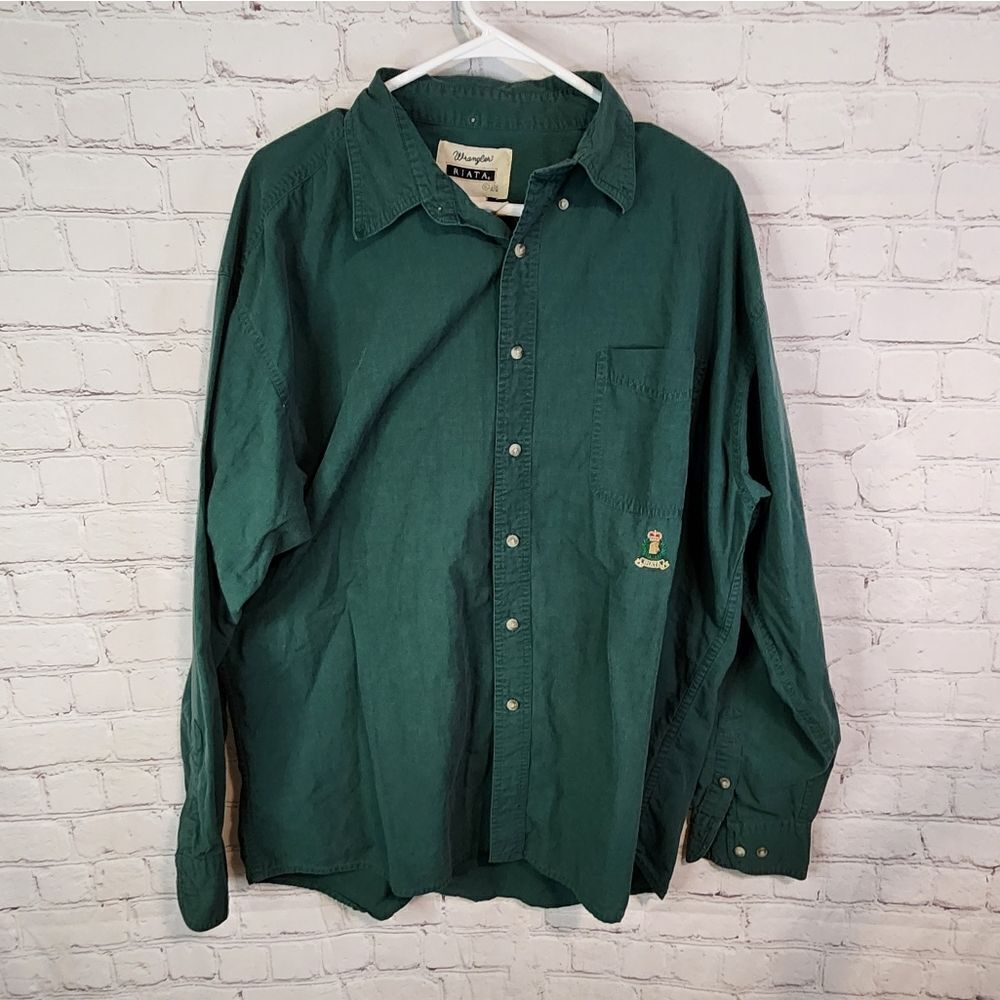 Men's Wrangler "Riata" longsleeve button-down shirt, size XL